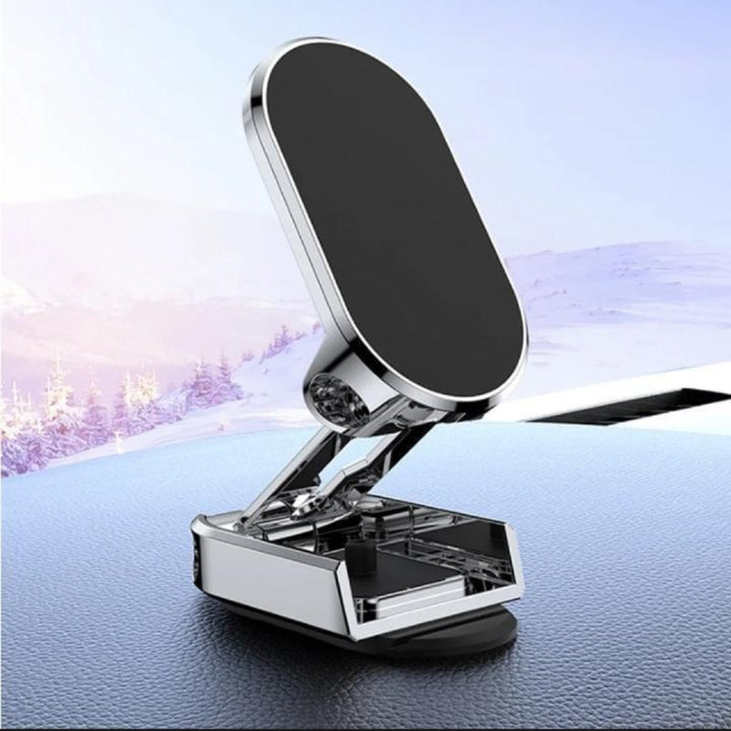 Ultra-Slim 360° Magnetic Folding Car Phone Mount – Universal Nano-Adhesive Holder