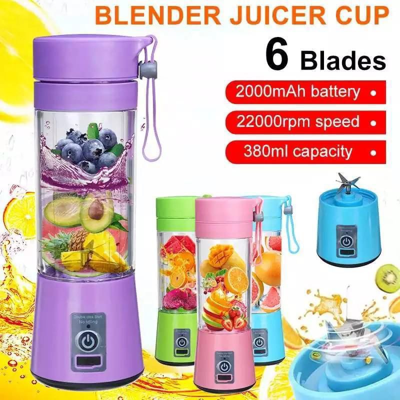 Portable USB Rechargeable Smoothie Blender – 400ml Mini Juicer for Travel, Office & Home